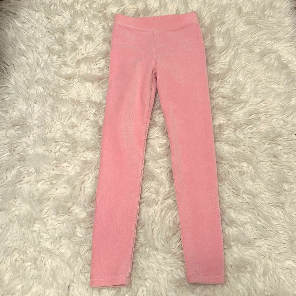 Crewcuts velour ribbed leggings girls size 10